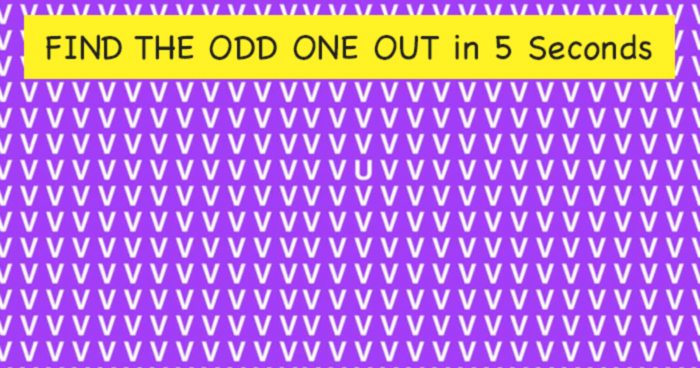 Can You Find The Letter U In Less Than 5 Seconds?