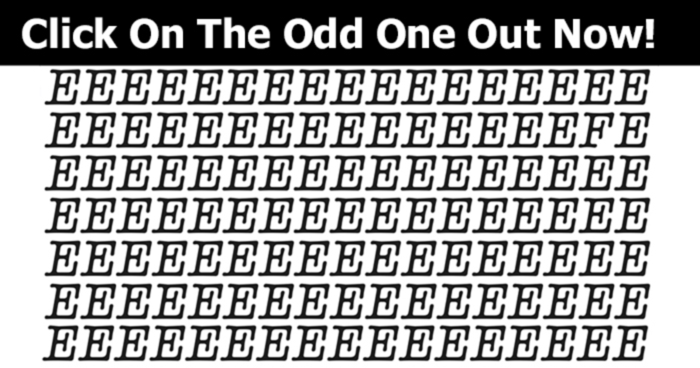 Only 1 In 25 Sharp Eyed People Can Find The Odd Letter!