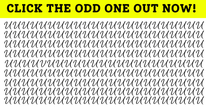 Can You Spot The Odd Letter Out? Only 5% Of Adults Were Able To Ace This.