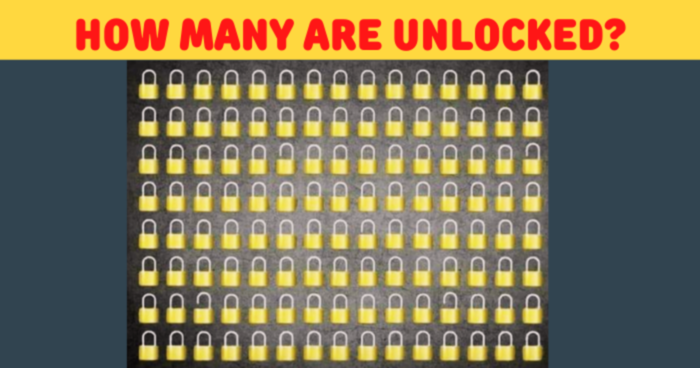 How Many Unlocked Locks Can You Find?