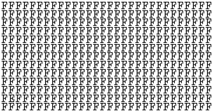 Only 1 In 25 Sharp Eyed People Can Find The Letter E In 5 Seconds.