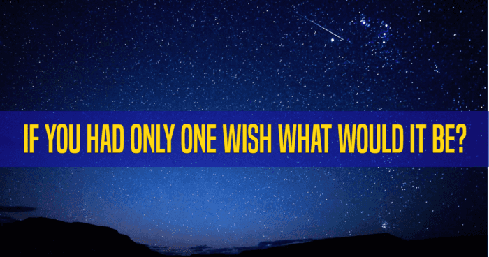 If You Had Only One Wish What Would It Be?